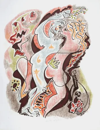 Lithograph Masson - Sonnets de Louise Labé #3, 1972, Hand-signed!