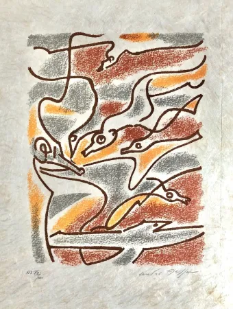 Lithograph Masson - Une étoile de craie