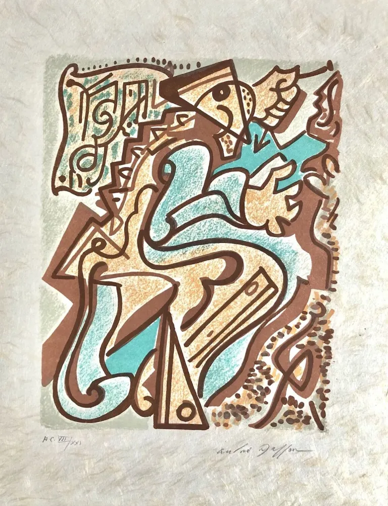 Lithograph Masson - Une étoile de craie