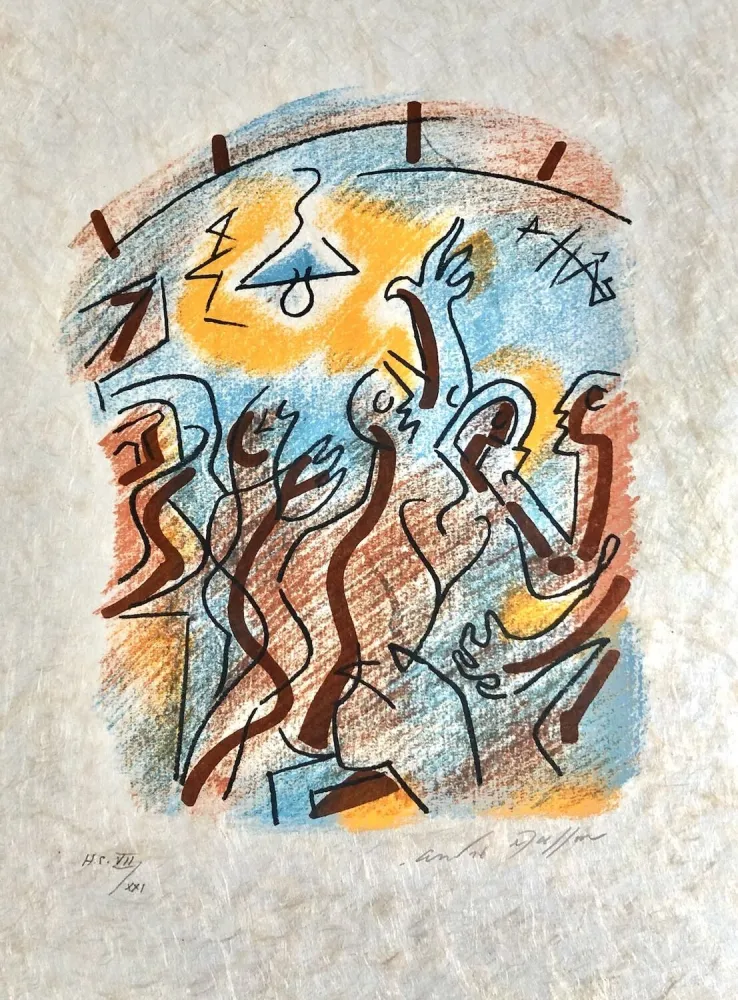 Lithograph Masson - Une étoile de craie