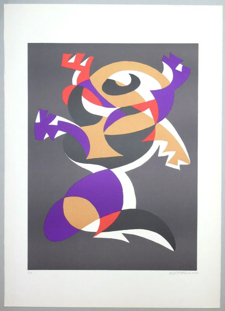 Lithograph Mastroianni  - Composizione