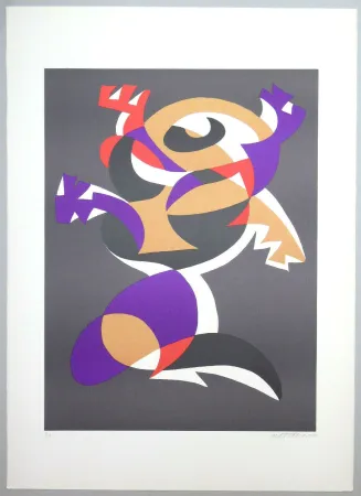 Lithograph Mastroianni  - Composizione