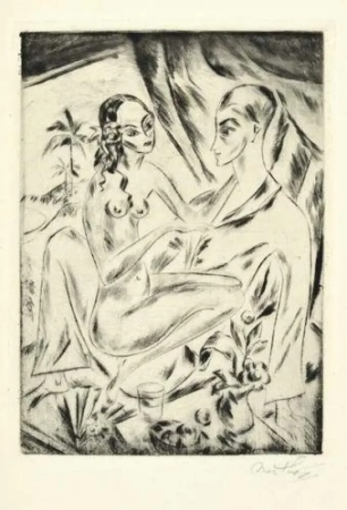 Etching Mathey - Sechs Radierungen zu Hans Bethge's Satuila