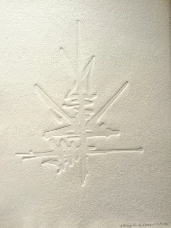 No Technical Mathieu - Georges Mathieu (1921-2012) - Composition abstraite2, Estampille signee a la main 