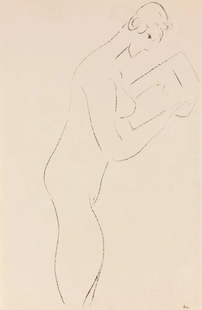 Lithograph Matisse - 113-Year-Old Lithograph La Lecture, nu de profil