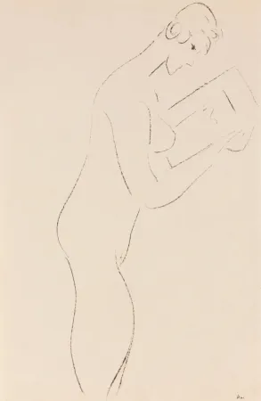 Lithograph Matisse - 113-Year-Old Lithograph La Lecture, nu de profil