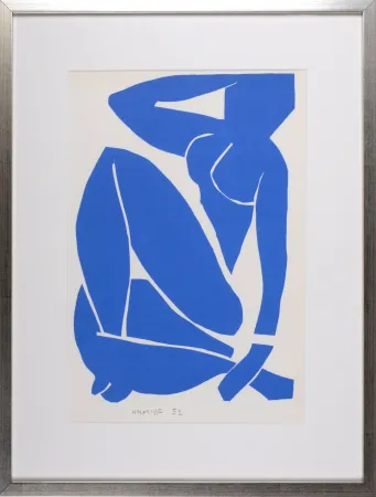 Lithograph Matisse (After) - Nu Bleu III, 1958 - FRAMED