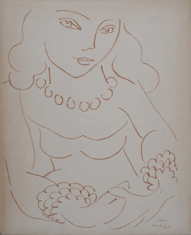 Lithograph Matisse (After) - Portrait de femme