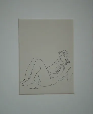 Lithograph Matisse - Assis nu