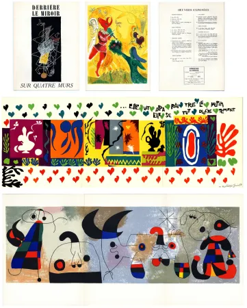 Illustrated Book Matisse - DERRIÈRE LE MIROIR N° 36/37/38. SUR QUATRE MURS. Lithographies de Matisse, Miró, Chagall, Léger (1951)