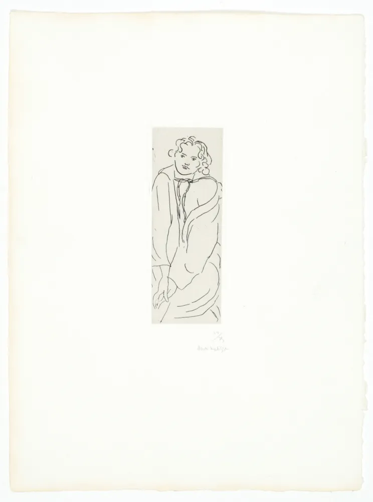 Etching Matisse - Figure au peignoir