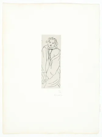 Etching Matisse - Figure au peignoir