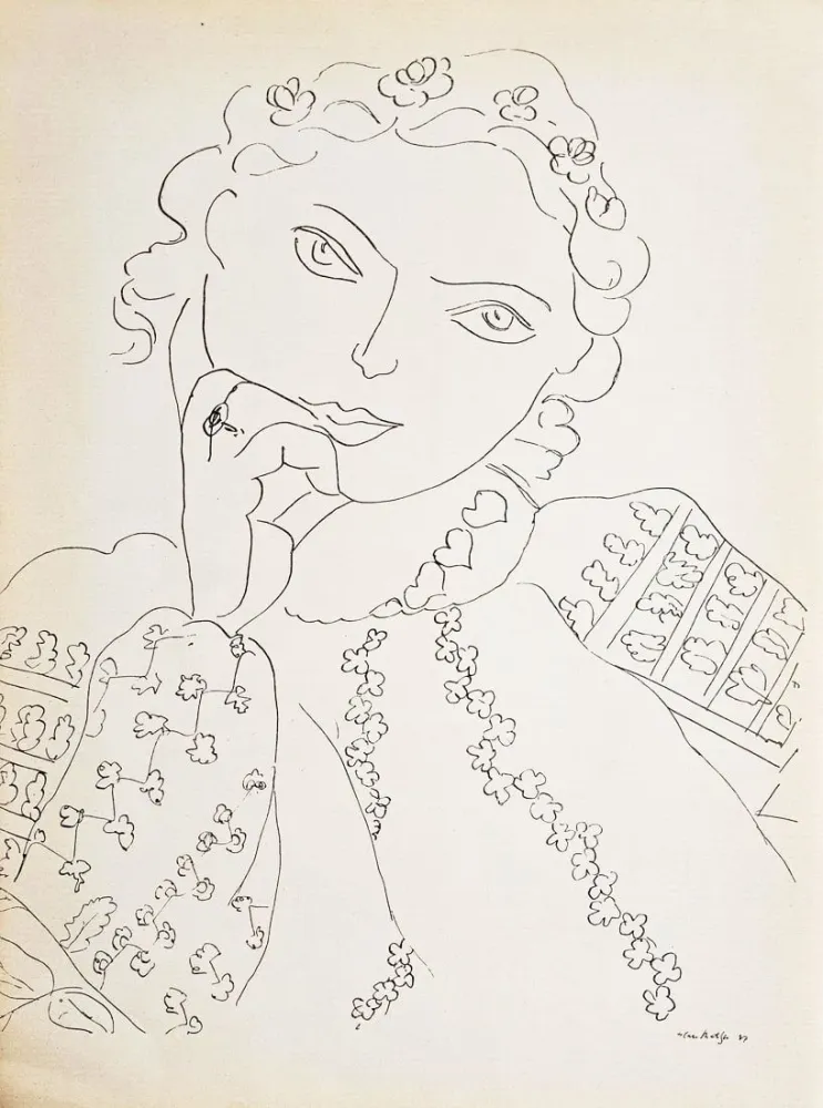 Rotogravure Matisse - Jeune fille