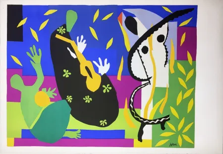 Lithograph Matisse - LA TRISTESSE DU ROI. Lithographie sur Arches (tirage original édité par Tériade, 1952)