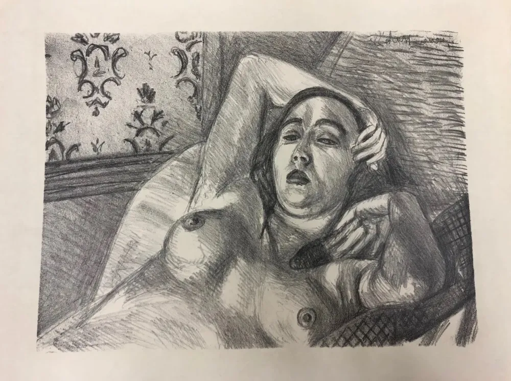 Lithograph Matisse - Le repos du modele