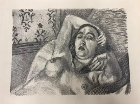 Lithograph Matisse - Le repos du modele