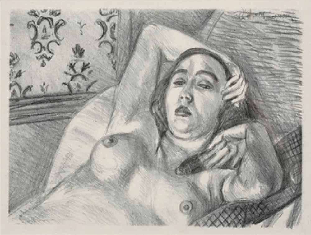 Lithograph Matisse - Le repos du modele