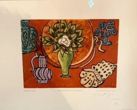 Woodcut Matisse - Nature morte au Magnolia