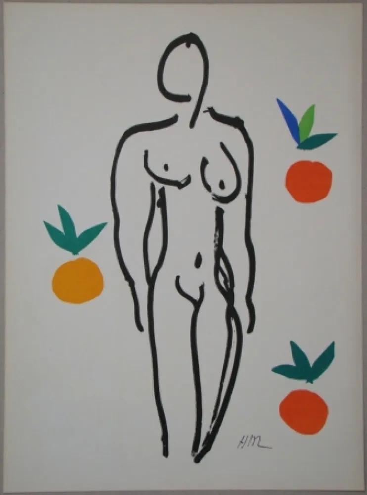 Lithograph Matisse - Nu aux oranges