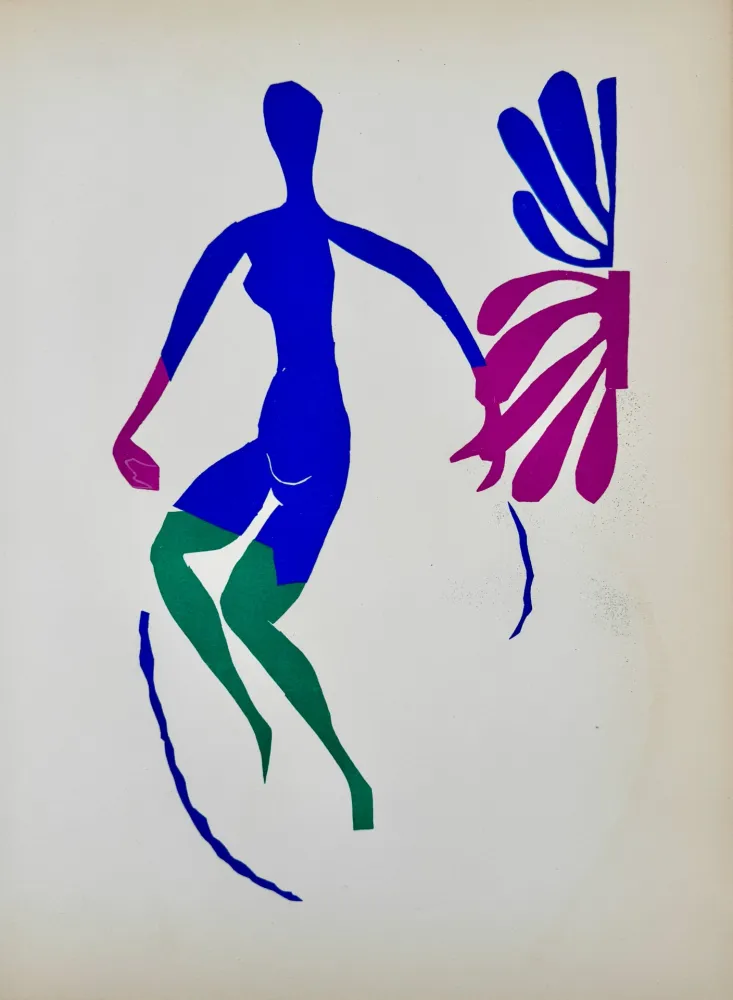 Lithograph Matisse - Nu bleu aux bas verts 