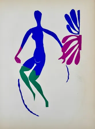 Lithograph Matisse - Nu bleu aux bas verts 