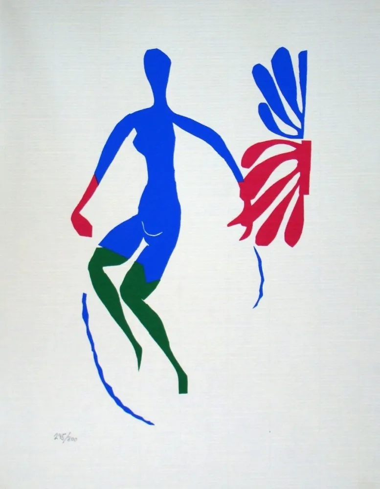 Lithograph Matisse - Nu bleu, avec des bas verts
