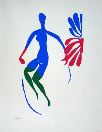 Lithograph Matisse - Nu bleu, avec des bas verts