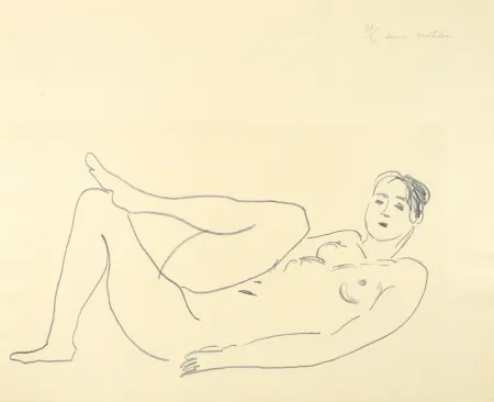 Lithograph Matisse - Nu couché, jambe repliée - Étude de jambes