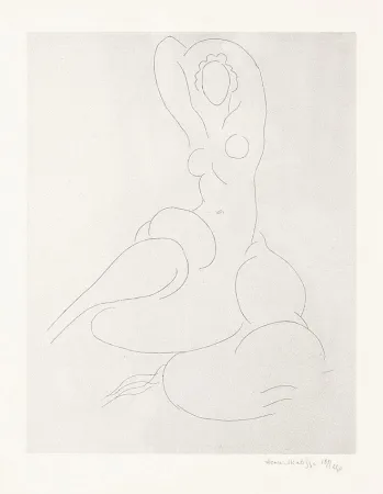 Etching Matisse - Nu pour Cleveland