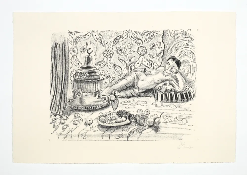 Lithograph Matisse - Odalisque, brasero et coupe de fruits
