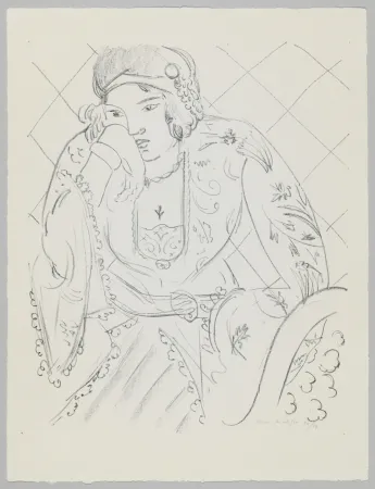 Lithograph Matisse - Orientale à la croix trifoliée