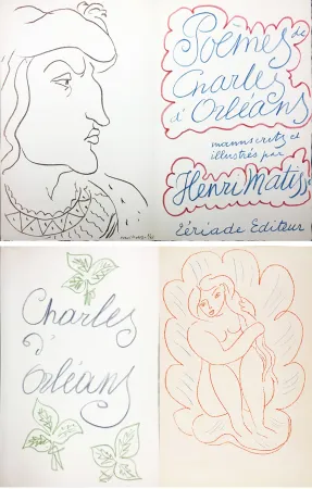 Illustrated Book Matisse - POÈMES DE CHARLES D'ORLÉANS. 54 lithographies en couleur par Henri Matisse (1950)