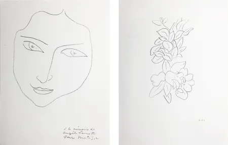 Lithograph Matisse - PORTRAIT D'ANGÈLE (1943)