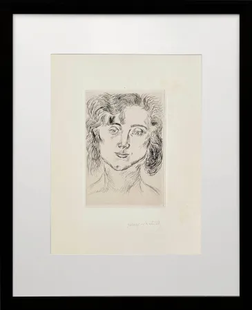 Engraving Matisse - Portrait of Marguerite Matisse