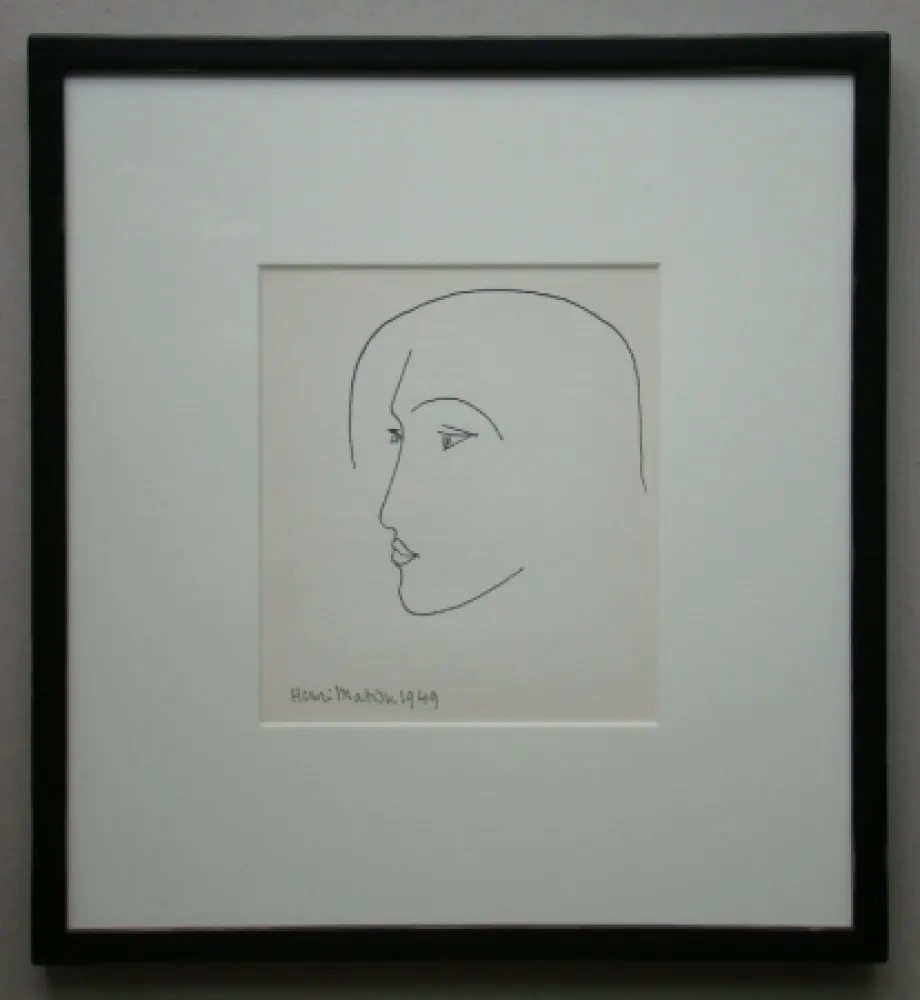 Lithograph Matisse - Tête, 1949