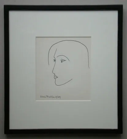Lithograph Matisse - Tête, 1949