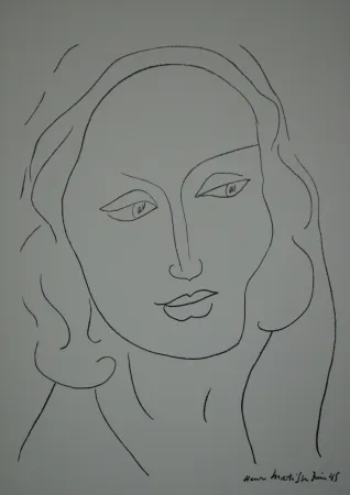 Lithograph Matisse - Tête de Femme