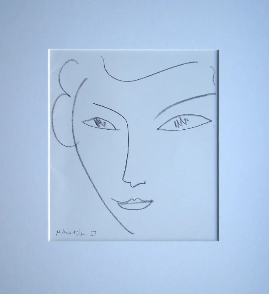Lithograph Matisse - Visage