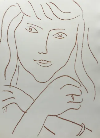 Lithograph Matisse - Visages IV
