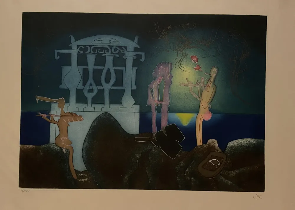 Etching And Aquatint Matta - 2 AM from L'Arc obscur des heures