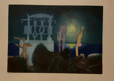 Etching And Aquatint Matta - 2 AM from L'Arc obscur des heures