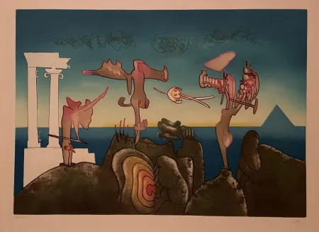 Etching And Aquatint Matta - 5 PM from L'arc obscur des heures