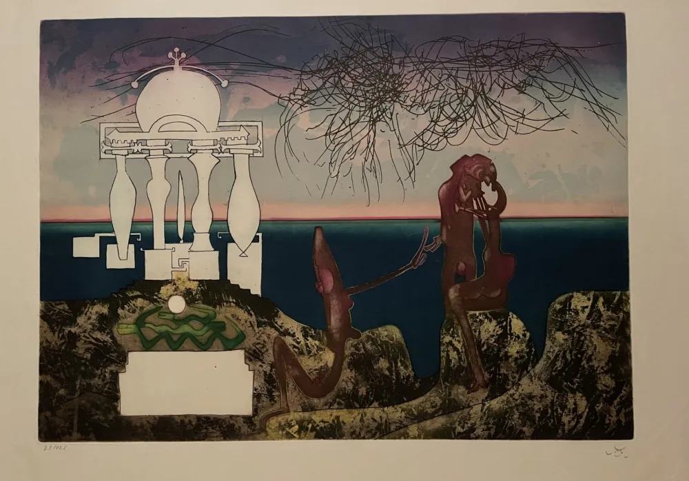 Etching And Aquatint Matta - 6 AM from L'Arc Obcur de heures