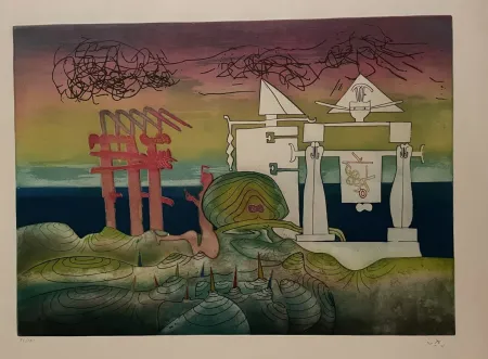 Etching And Aquatint Matta - 8 PM from L'Arc obscur des heures