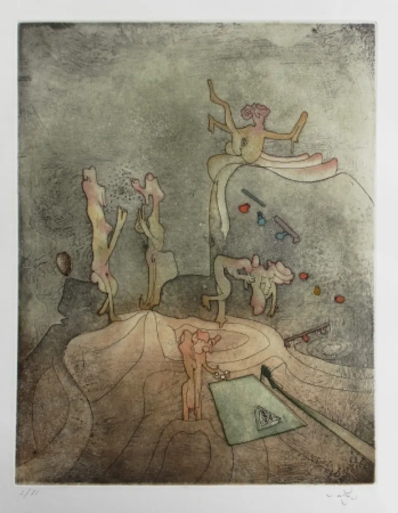 Etching And Aquatint Matta - Aimera bien qui aimera le dernier