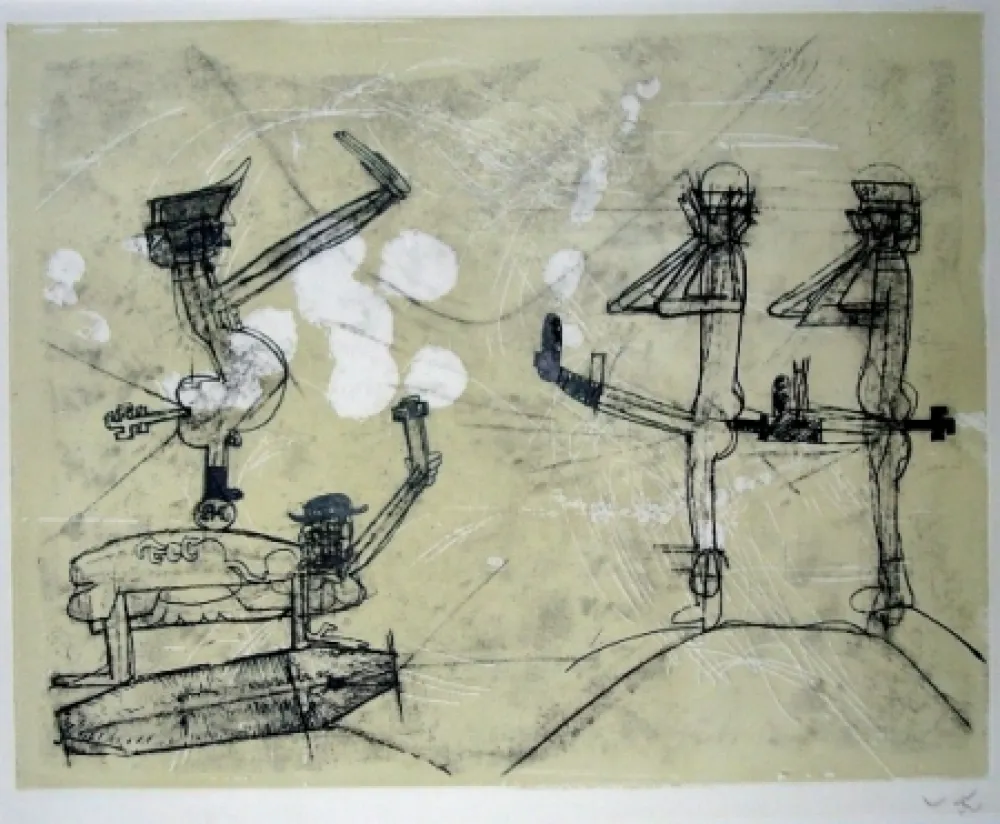 Etching And Aquatint Matta - Anti-Franco