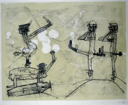 Etching And Aquatint Matta - Anti-Franco