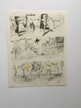 Lithograph Matta - Architecture du temps (from Morfolgie Verbali)