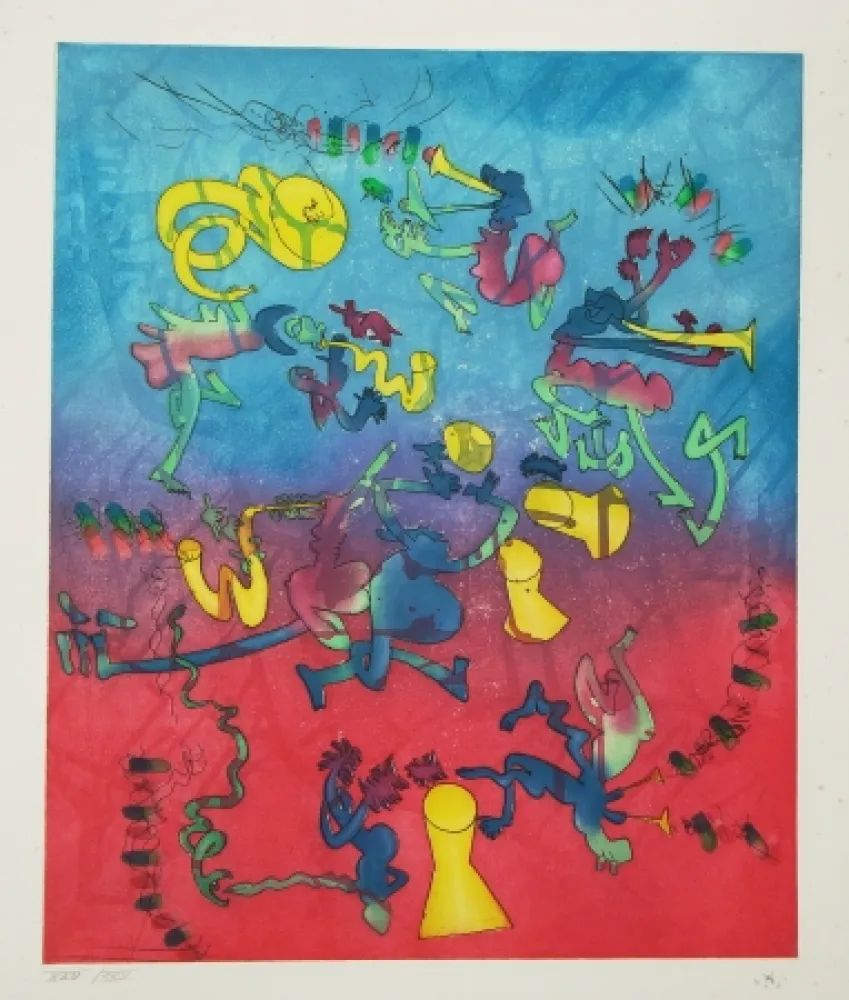 Etching And Aquatint Matta - Bande à Jazz