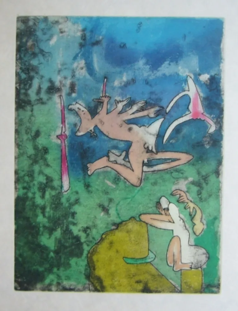 Etching And Aquatint Matta - Centre Noeds I